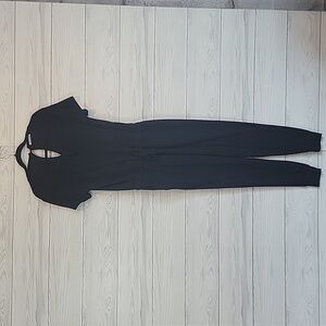 Theo & Spence Summer Drawstring Jumpsuit - Black Womens Size M